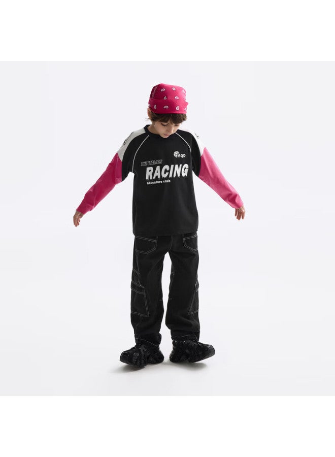 Mqd Children's Clothing, Boys' Autumn New Style Street Fashion Multi-pocket Versatile Casual Pants, Black, Size 130 - Image 2