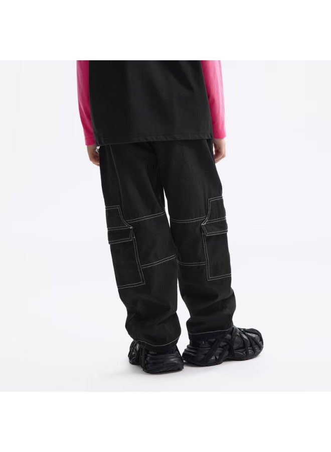 Mqd Children's Clothing, Boys' Autumn New Style Street Fashion Multi-pocket Versatile Casual Pants, Black, Size 130 - Image 3
