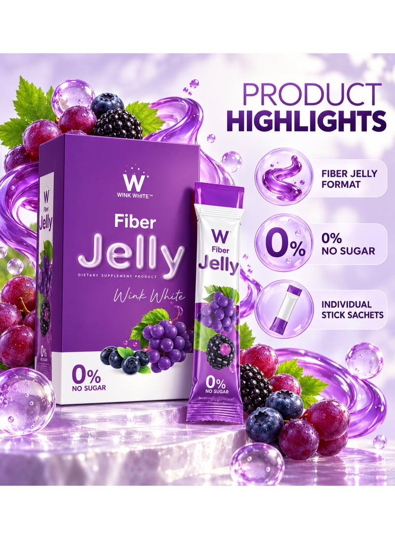 Wink White Fiber Jelly Sachets | Sugar-Free Fiber Jelly Supplement | Berry Taste | Portable Jelly Sticks | Pack of 7 - Image 4