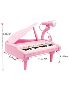 Y&D Toddler Piano Toys, 24 Keys Electronic Toy with Built-in Microphone & Music Modes, Multifunctional Musical Keyboard PianoToy for 1 2 3 4 Years Old Girls  - Image 3