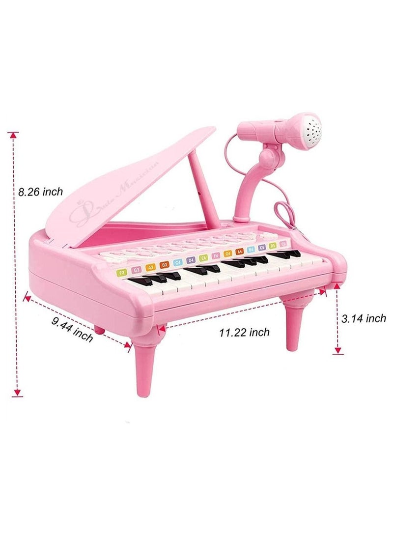 Y&D Toddler Piano Toys, 24 Keys Electronic Toy with Built-in Microphone & Music Modes, Multifunctional Musical Keyboard PianoToy for 1 2 3 4 Years Old Girls  - Image 3