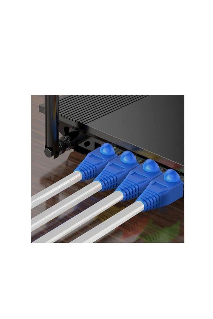 melfi Ethernet RJ45 Cable Connector Boots – Silicone Strain Relief Covers for CAT5, CAT5E, CAT6, CAT6E Cables – Flexible Protective Boots for Networking & Data Application (50, BLUE)  - Image 5