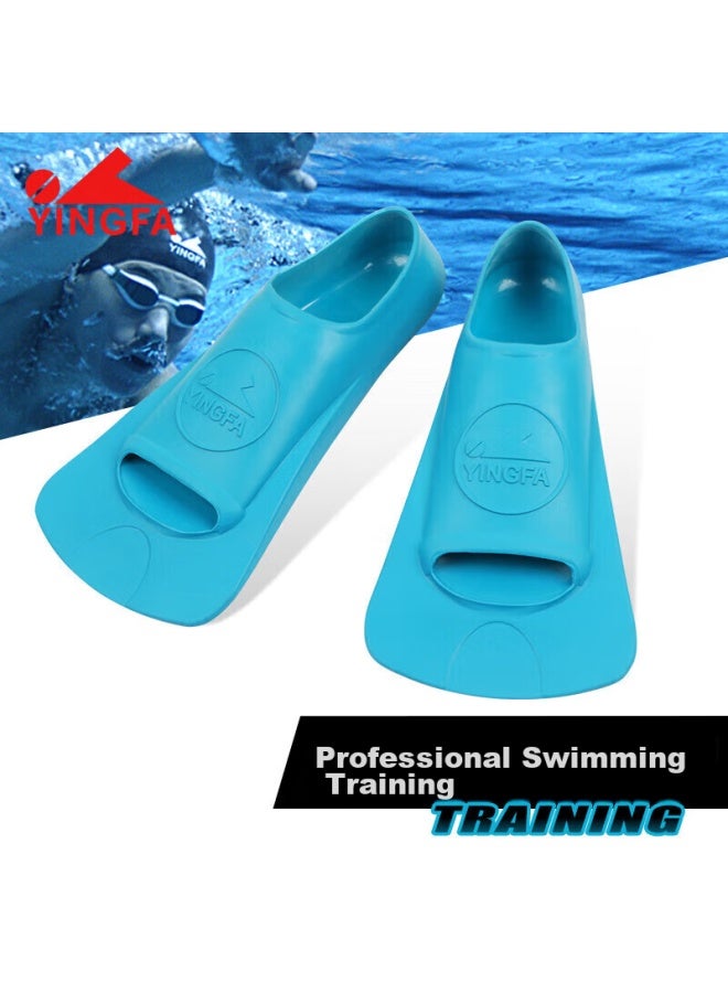 Yingfa Swimming Fins, Professional Training Comfortable Freestyle Snorkeling Speed Boost Kick Soft Rubber Flippers, Colorful Blue Size S - Image 1