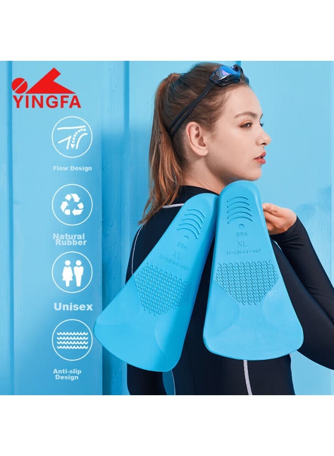 Yingfa Swimming Fins, Professional Training Comfortable Freestyle Snorkeling Speed Boost Kick Soft Rubber Flippers, Colorful Blue Size S - Image 2