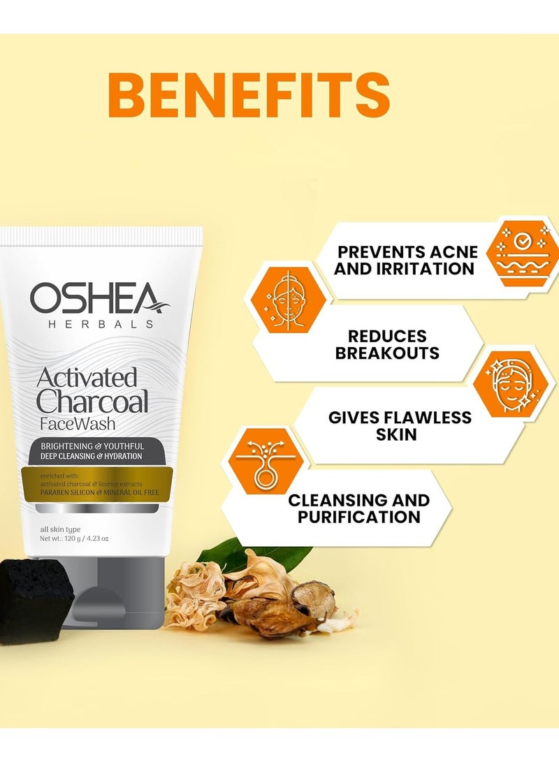 OSHEA Herbals Activated Charcoal Face Wash 120 g - Image 2