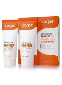 Antiperspirant Hand Lotion (Pack of 2), A dermatologist-recommended, non-irritating, smooth lotion that helps stop hand sweat, great for hyperhidrosis or excessive sweat (Original Eucalyptus)