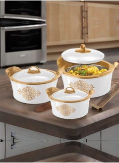 Rashi Rashi Gold Star Premium Insulated Casserole Set of 3 Pieces-1200ml,2000ml, and 3000ml  - Image 2