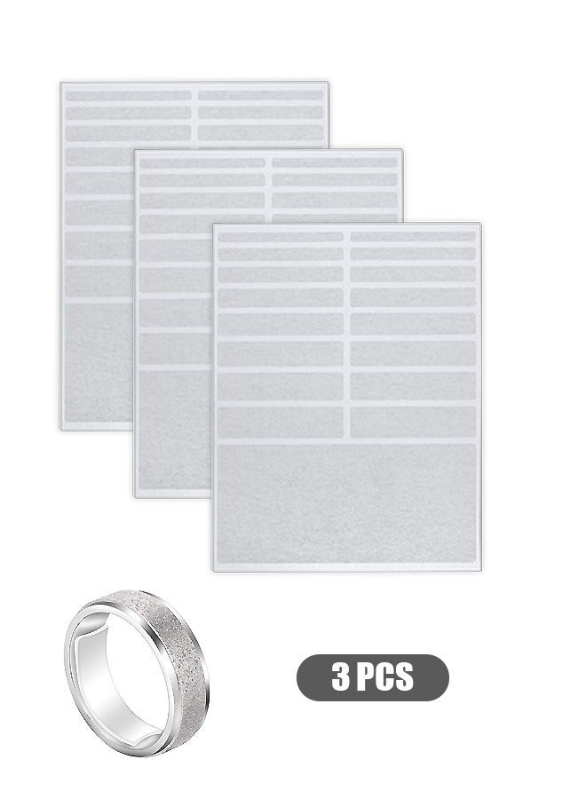 3 Pcs Invisible Size Adjuster Sticker for Loose Ring, Silica Gel Material Loose Rings Adjuster, Multi Size Adjustment Stickers for Wide Ring Fixing - Image 1