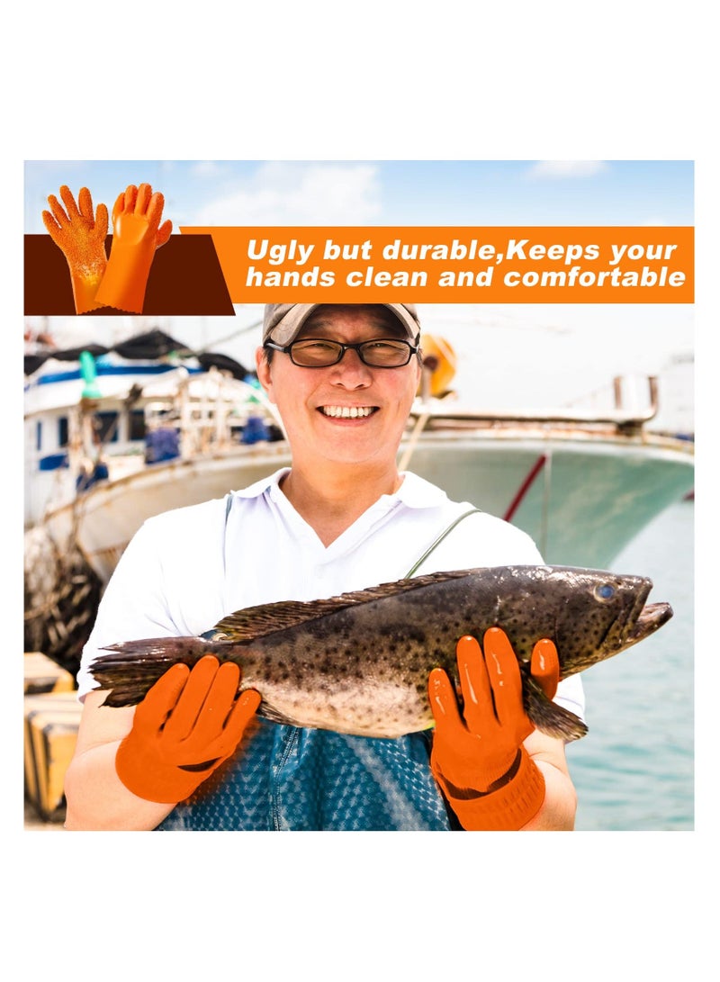 Y&D SYOSI, 3 Pairs Sewer Non Slip Gloves, PVC Gloves Reusable Abrasion Resistant, Drain Cleaning Waterproof Safety Work for Men Women Plumber Tools - Image 5