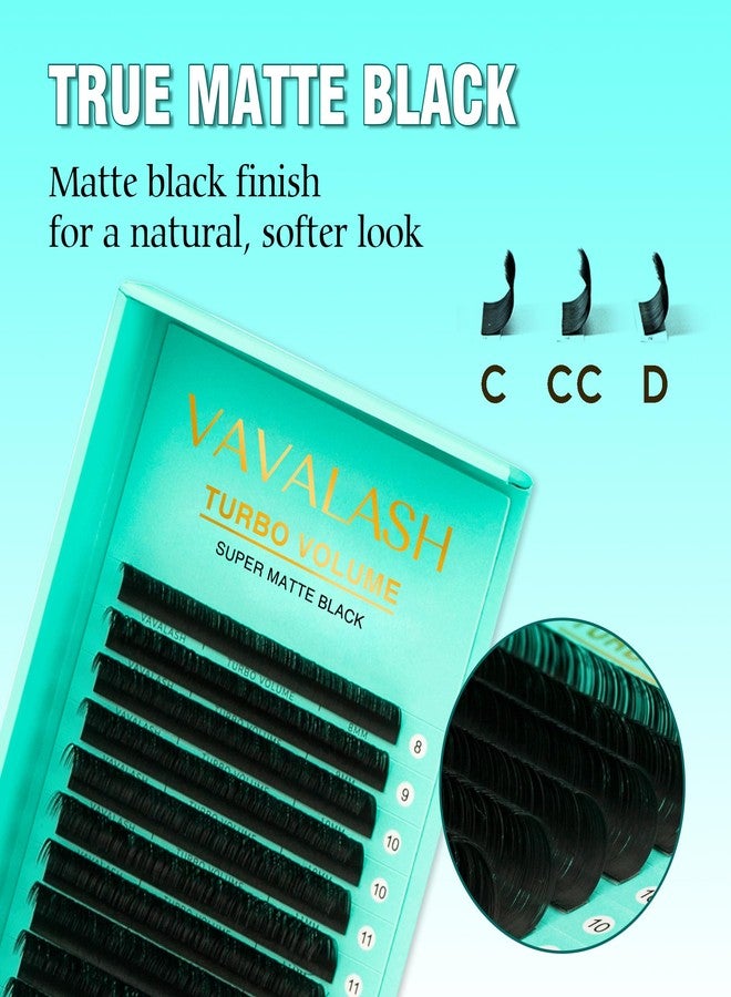 فافالاش وصلات رموش ثابتة بدون اهتزاز، وصلات رموش ذاتية التوزيع، 0.03 0.05، رموش توربو فوليوم، تجعيد C/CC/D، 8-15 مم، وصلات رموش سوداء غير لامعة حقيقية مختلطة، وصلات رموش احترافية فوليوم (0.05-C-8-15 مم) - Image 5