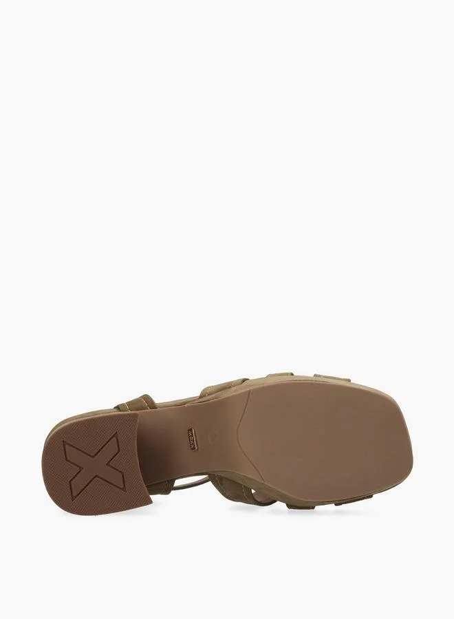 MEXX BROWN Women Tobie Nicky Buckle Accent Block Heel Sandals for Women | Best Price UAE
