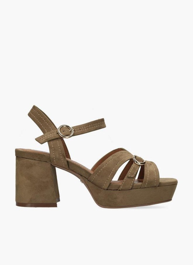 MEXX Women Tobie Nicky Buckle Accent Block Heel Sandals - Image 1