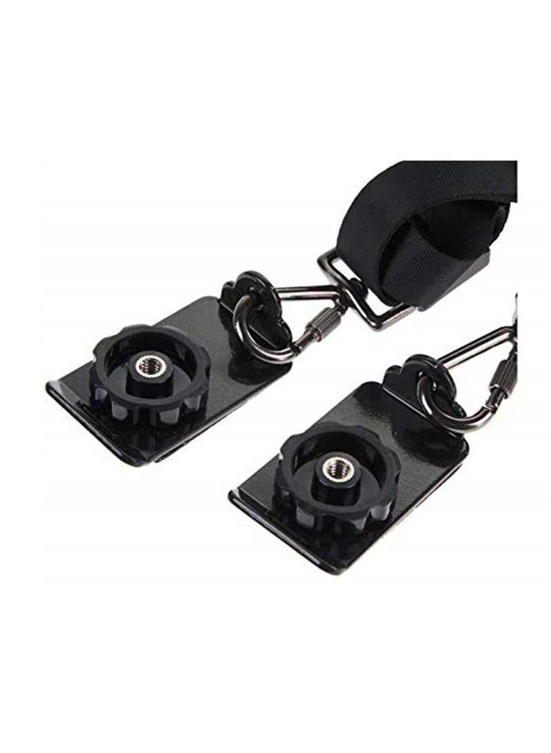 Quick Rapid Double Dual Shoulder Sling Belt Strap for 2 Digital SLR DSLR Cameras Black  - Image 4