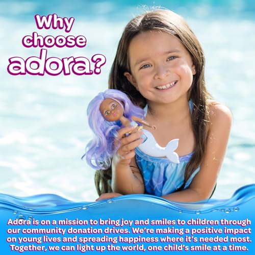 ADORA Water Wonder Mermaid Dolls with Color-Changing Tail in Cold Water, 7" Toy Baby Doll with Movable Waist, Birthday Gift for Ages 1+ - Oceana - Image 3
