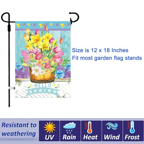 CDLong Seasonal Garden Flags Set of 12-Double Sided 12 x 18 Inch Outside Yard Flags, Small Flags for Outside, Holiday Garden Flags for All Seasons, Fall Winter Halloween Christmas Outdoor Flags - Image 3