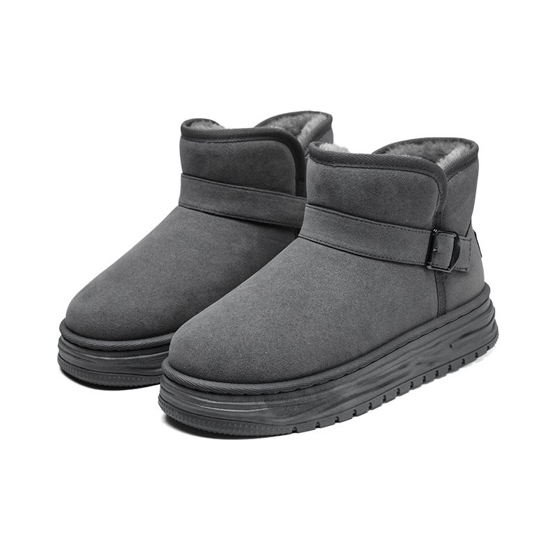 Winter Snow Boots For Men And Women Couple Fleece-Lined Warm Cotton Shoes Plus Size Children'S Shoes Boys' Thick-Soled Anti-Slip Waterproof Cotton Shoes - Image 3