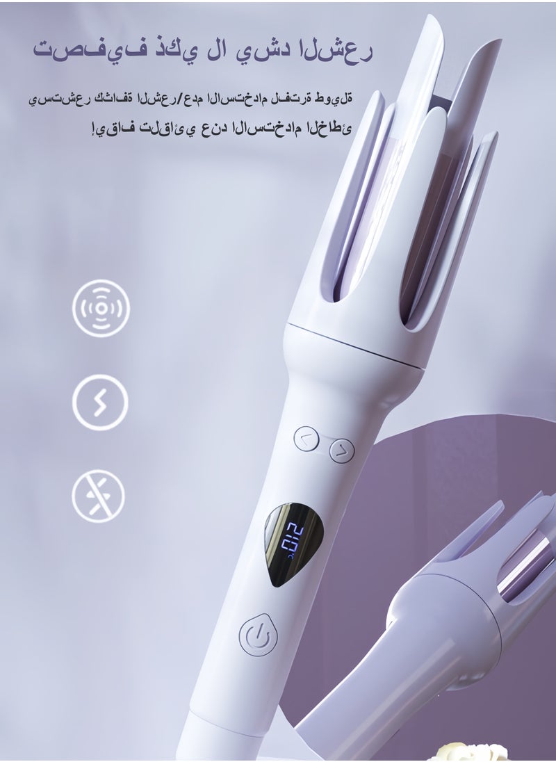 32mm Self Rotating Ceramic Curling Iron with Negative Ions Fast Heating 7 Adjustable Temperature Settings Electric Hair Curler for Women