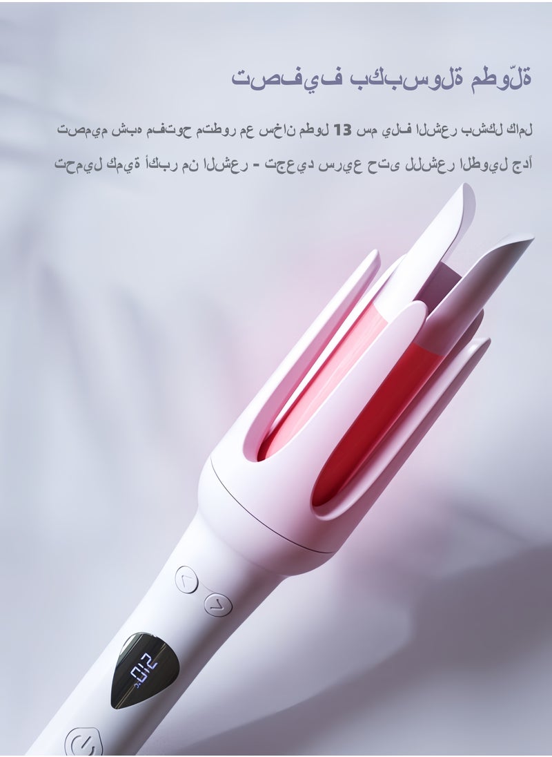 32mm Self Rotating Ceramic Curling Iron with Negative Ions Fast Heating 7 Adjustable Temperature Settings Electric Hair Curler for Women