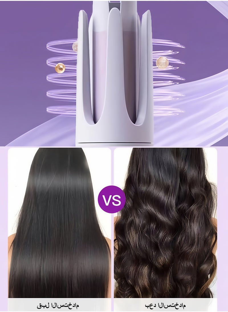 32mm Self Rotating Ceramic Curling Iron with Negative Ions Fast Heating 7 Adjustable Temperature Settings Electric Hair Curler for Women