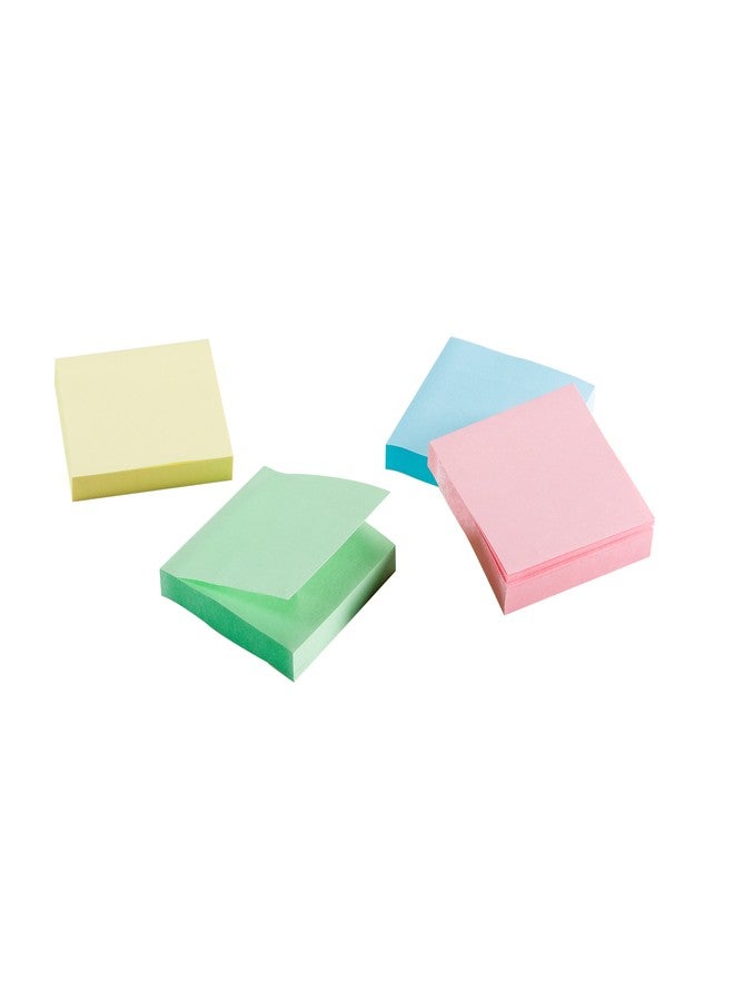 Klingy Sticky Notes Self-Stick Notes - 12 Pads/Pack 100 Sheets/Pad - 3 in x 3 inches - Adhesive Notes - Assorted, (Pastel) - Image 3
