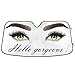 Oarencol Hello Gorgeous Car Windshield Sun Shade Women Green Eyes Eyelashes Makeup Foldable UV Ray Sun Visor Protector Sunshade to Keep Your Vehicle Cool 55 x 276 - Image 2