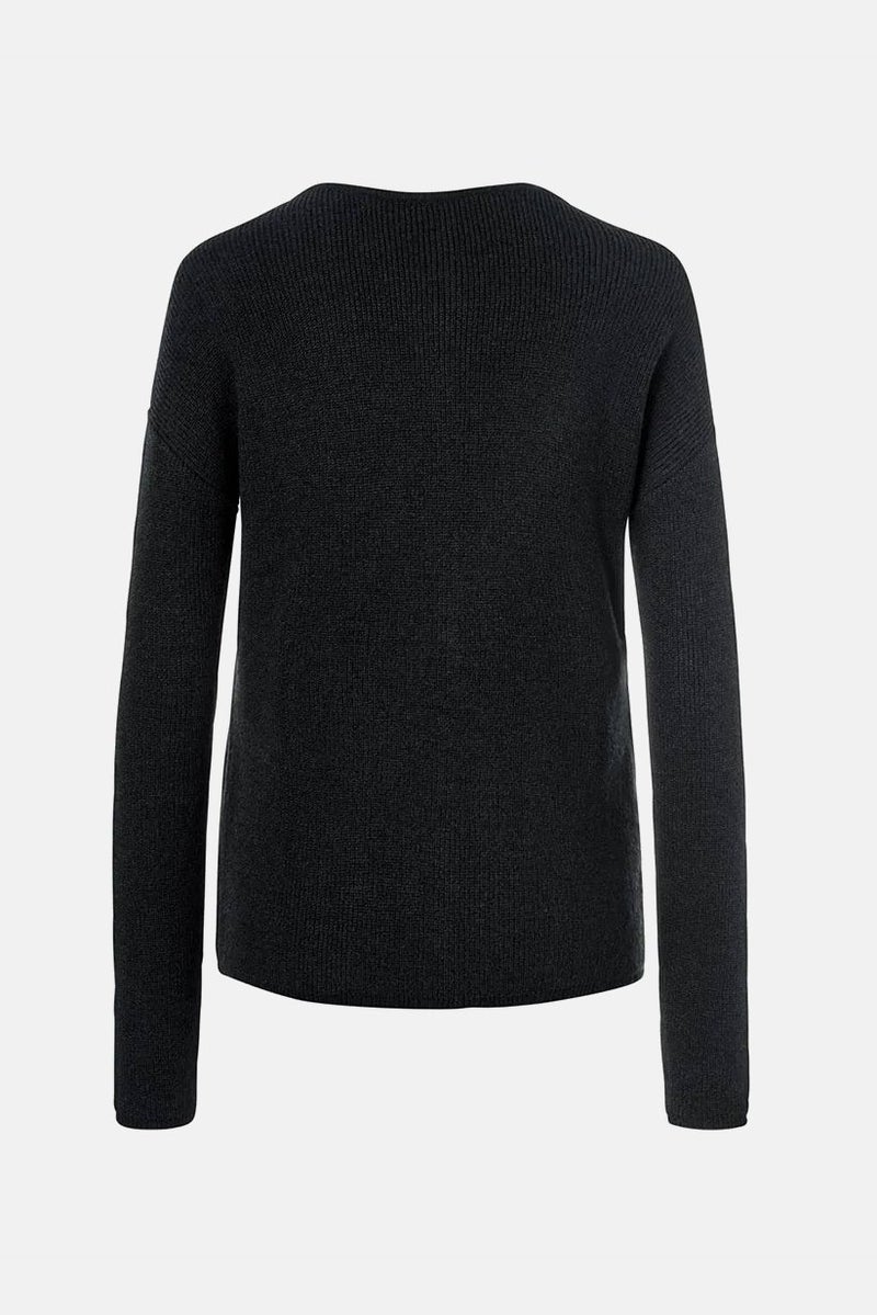 Tchibo Women Round Neck Plain Reversible Cardigan, Black  - Image 2