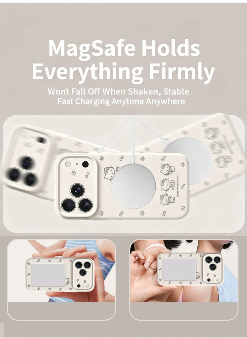 إكس ليفيل المغناطيسي لـ iPhone 17 Pro Max Case - متوافق مع MagSafe ، [زر التحكم الكاميرا السيليكون المتكامل] [حماية الشاشة] مع حامل امتصاص مغناطيسي مضاد للخدش ناعم بطانة الألياف الدقيقة حالة الهاتف - Image 5