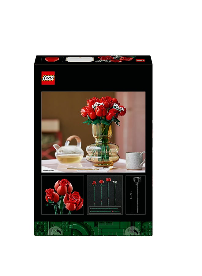 Botanicals Bouquet of Roses - Artificial Flowers Set for Adults incl. a Buildable Vase - Home or Office Decor - Gift Ideas for Valentine's Day for Him & Her 822 Pieces - Botanical Collection - 10328 LEGO  Icons - https://f.nooncdn.com/p/pzsku/Z2710F5CCEC36133A2BCEZ/45/_/1704390912/1f56b04b-c699-440e-88d3-f83cc84a2515.jpg?format=jpg&width=original