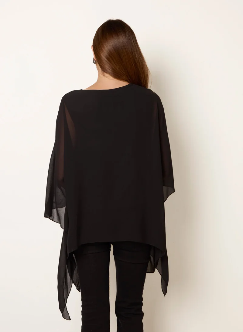 بلو فانيلا بلوزة تونيك مرصعة بالكريستال