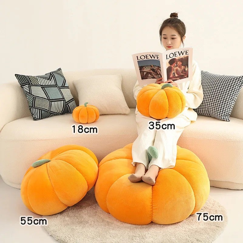 Bluejw Halloween Party Decorations - Colorful Realistic Fruit & Vegetable Doll Plush - Stuffed Pumpkin Throw Pillow Toy - Artificial Vegetables Included - Image 3