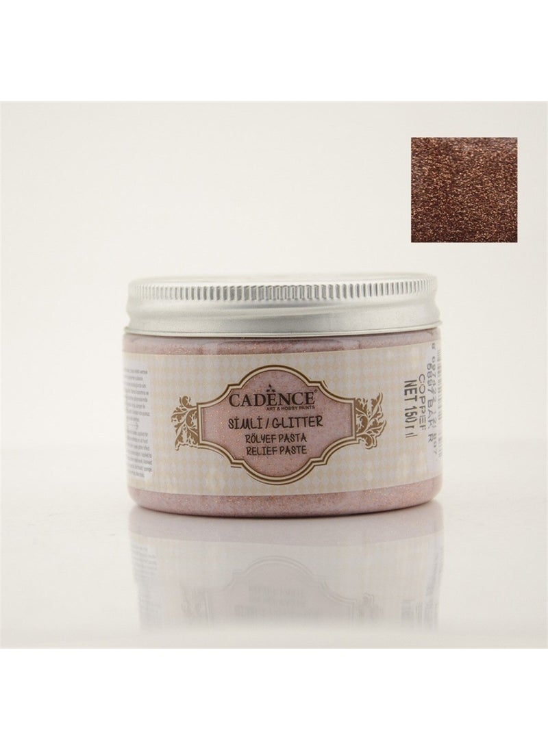 Cadence 5897 Glitter Relief Paste Copper 