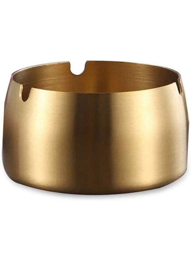 Round stainless steel ashtray ( Gold ) - Image 2