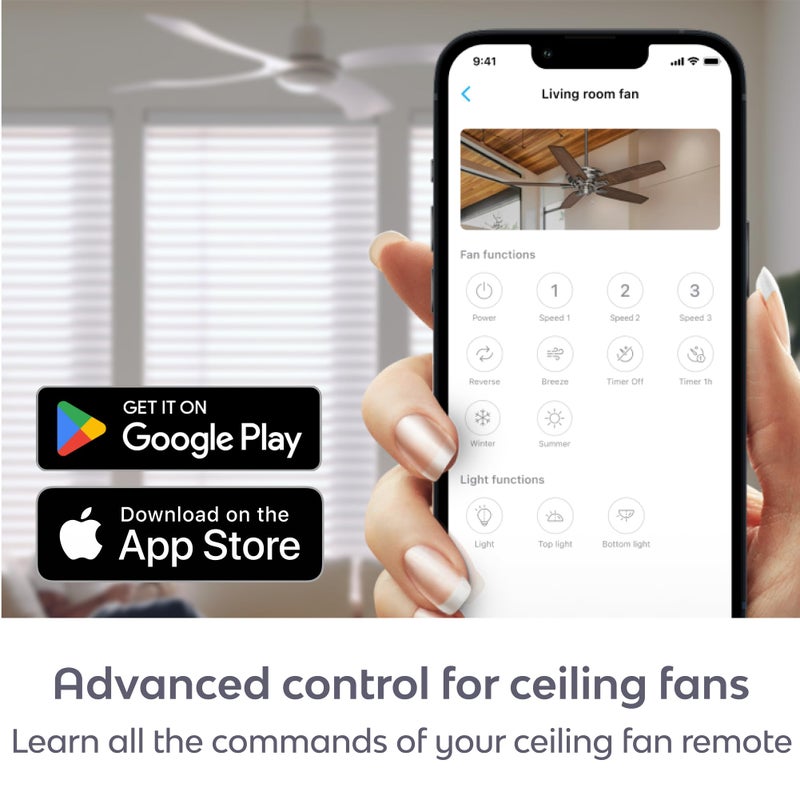 Bond BOND | Add Wifi to Ceiling Fan, Fireplace or Motorized shades | Works with Alexa, Google Home | Remote Control with App | Works with iPhone or Android  - Image 4