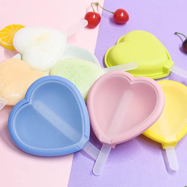 NVF Ice Candy Maker Silicone Popsicle Molds Ice Pop Makers Reusable Ice Cream Mold Lid with Stick Set of 4 - Image 2