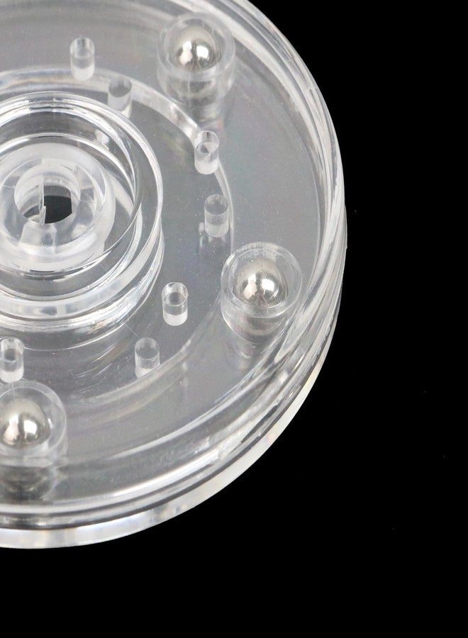 Geesatis 10 Pcs Tiny Lazy Susan 3 inch Acrylic Turntable Organizer Bearings Round Swivel Plate, Smooth Swivel Plate for Kitchen Base Turn Dining Table, Clear - Image 5