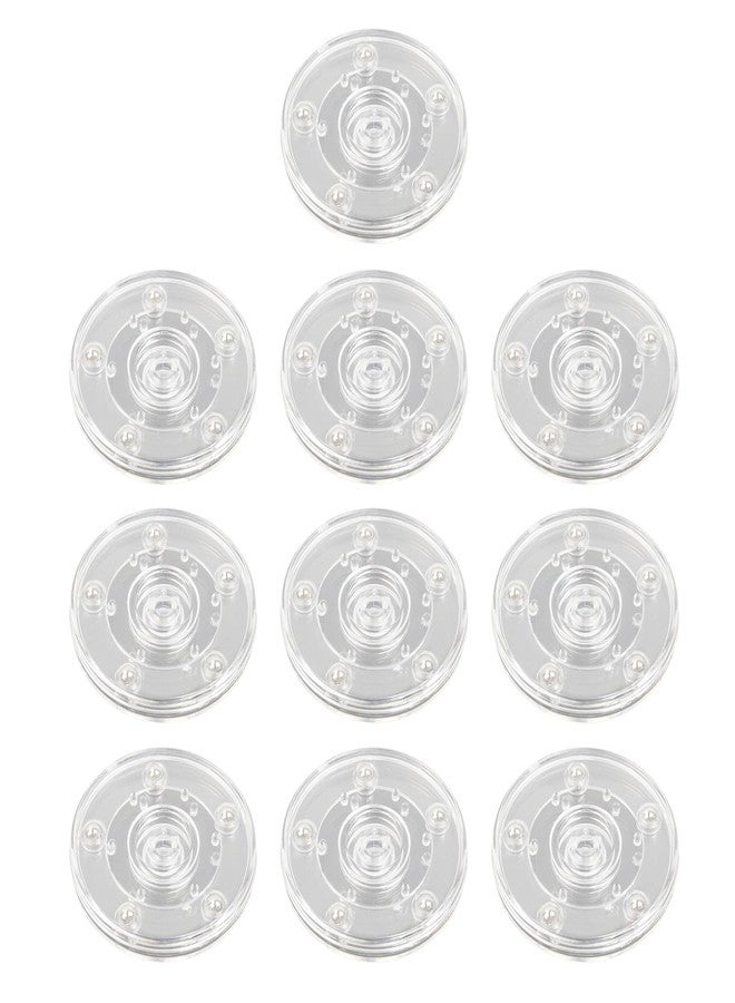 Geesatis 10 Pcs Tiny Lazy Susan 3 inch Acrylic Turntable Organizer Bearings Round Swivel Plate, Smooth Swivel Plate for Kitchen Base Turn Dining Table, Clear - Image 1
