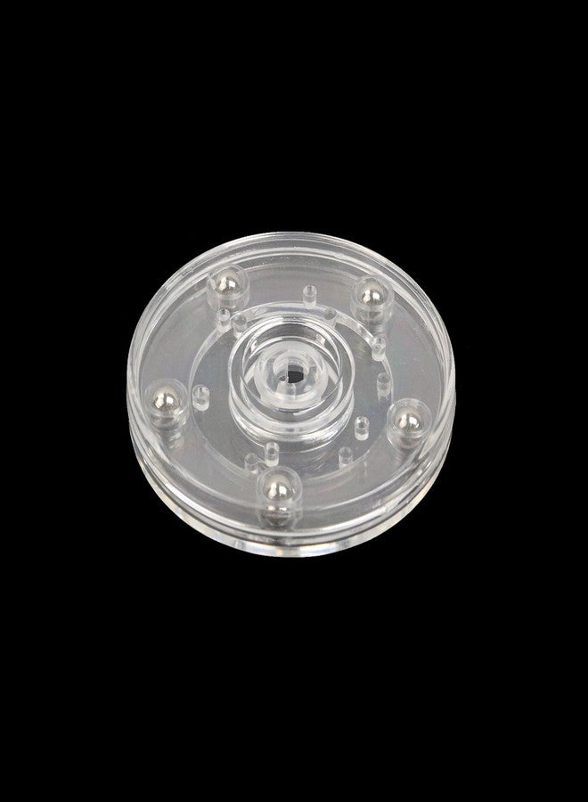 Geesatis 10 Pcs Tiny Lazy Susan 3 inch Acrylic Turntable Organizer Bearings Round Swivel Plate, Smooth Swivel Plate for Kitchen Base Turn Dining Table, Clear - Image 3