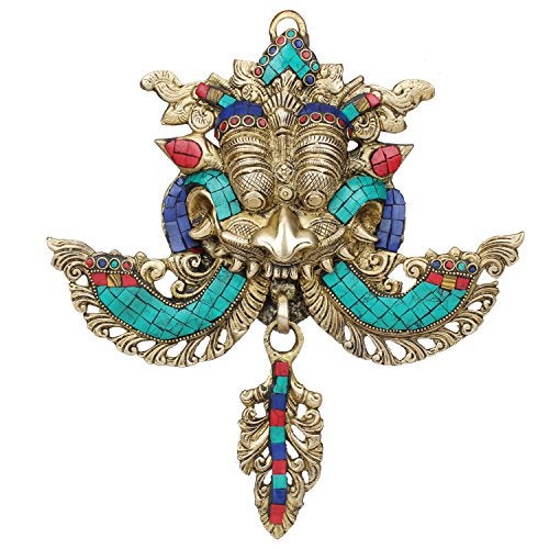 Kartique Nazar battu kirtimukha for Home Entrance Brass, 11.5 Inch Height - Image 3