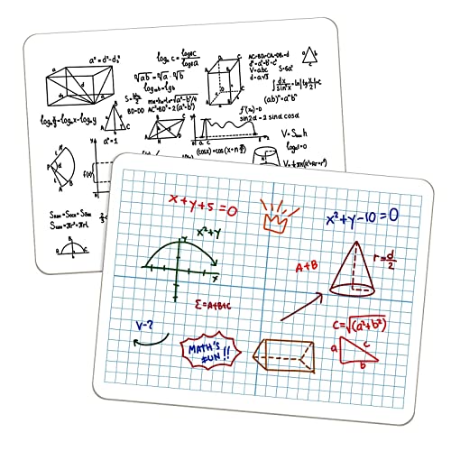 WEIZHEN XY Axis Graph Dry Erase Board, 9" x 12" Double-Sided Coordinate Grid Whiteboard, Math Manipulatives for Students, Classroom and Home, Small Dry Erase White Board - Image 1