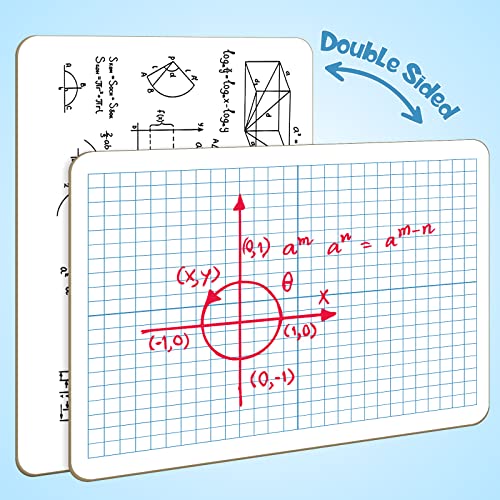 WEIZHEN XY Axis Graph Dry Erase Board, 9" x 12" Double-Sided Coordinate Grid Whiteboard, Math Manipulatives for Students, Classroom and Home, Small Dry Erase White Board - Image 2