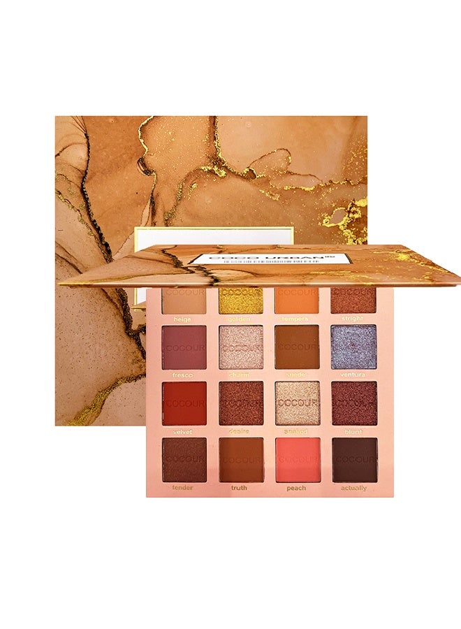 OUHOE 16 Color Eyeshadow Palette-Makeup Eye Shadow Palettes Pink Eye Shadow Wine Red Eye Shadow Waterproof Long Lasting Natural Mixing Pigment Makeup - Image 1