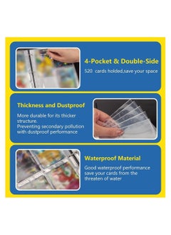 Y&D Binder for Pokemon Cards with Sleeves, 4-Pocket Trading Card Binder,400 Pockets Collection Binder,Collector Album Boys Girls Toys Gift  - Image 3