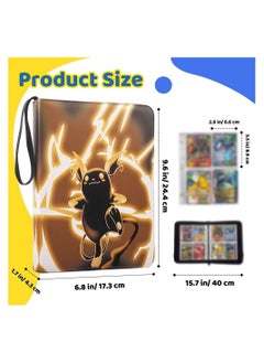 Y&D Binder for Pokemon Cards with Sleeves, 4-Pocket Trading Card Binder,400 Pockets Collection Binder,Collector Album Boys Girls Toys Gift  - Image 4