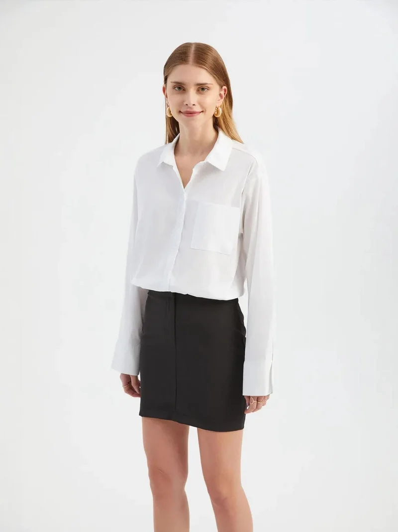 HICCUP Combined Mini Shirt Dress