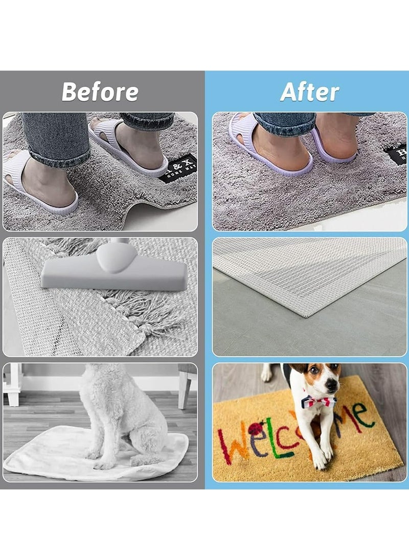 Oasisgalore 8-Pack Black Rug Pad, Double-Sided Anti-Curling, Non-Slip for Hard Floors & Carpets  - Image 3
