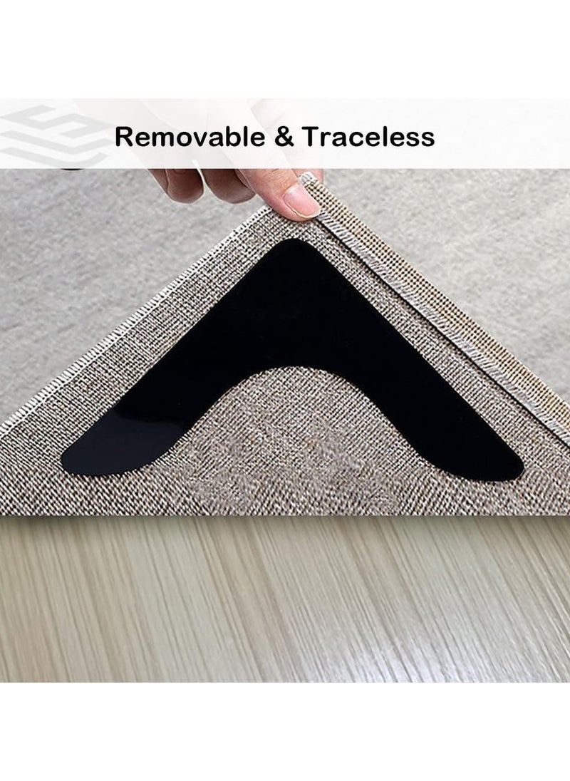 Oasisgalore 8-Pack Black Rug Pad, Double-Sided Anti-Curling, Non-Slip for Hard Floors & Carpets  - Image 4