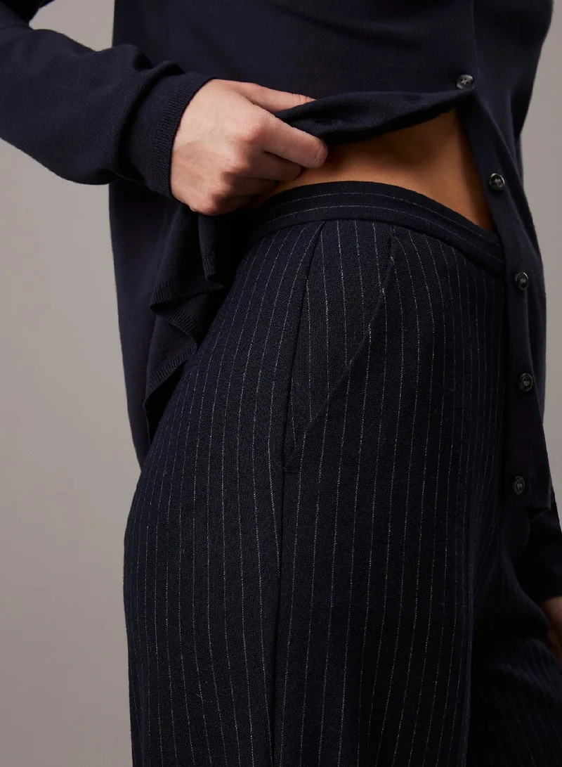 CALVIN KLEIN Wide Leg Pinstripe Trousers
