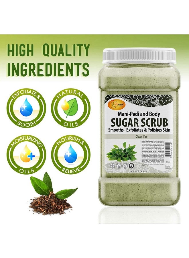 spa REDI Sugar Body Scrub Green Tea 128 Oz Exfoliating Moisturizing Hydrating And Nourishing Glow Polish Smooth And Fresh Skin Body Exfoliator - Image 5