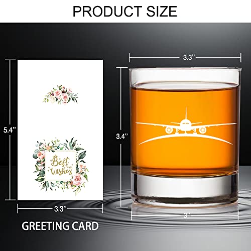 AGMdesign, Double sided Good Day Bad Day Don't Even Ask Airplane Pilot Flight Attendant Whiskey Glasses, Aviation Whiskey Glass Gifts for Him, Pilot, Husband, Brother, Dad, Grandpa - Image 3