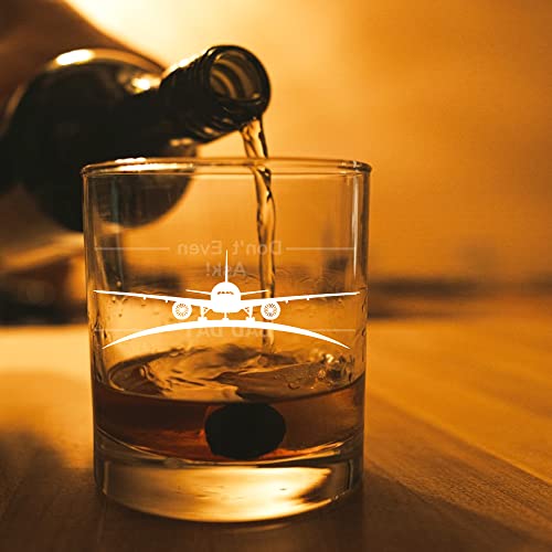 AGMdesign, Double sided Good Day Bad Day Don't Even Ask Airplane Pilot Flight Attendant Whiskey Glasses, Aviation Whiskey Glass Gifts for Him, Pilot, Husband, Brother, Dad, Grandpa - Image 5